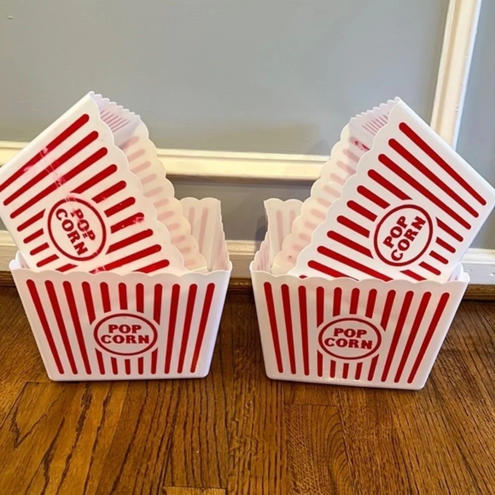 LARGE POPCORN BUCKETS - SET OF 4
